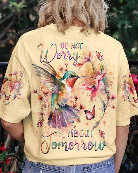 Christianartbag 3D T-Shirt For Women, Do Not Worry About Tomorrow, Christian Shirt, Faithful Fashion, 3D Printed Shirts for Christian Women