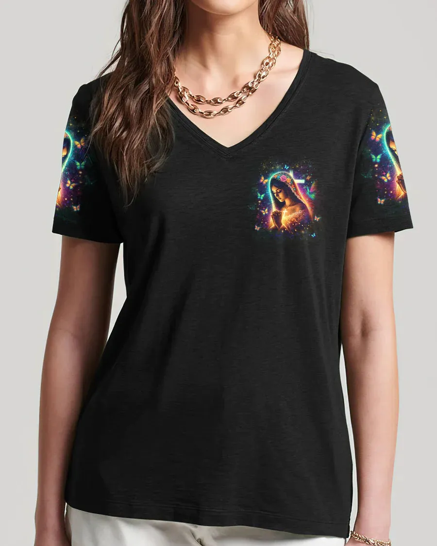 Christianartbag 3D T-Shirt For Women, I Believe In God Women's All Over Print Shirt, Christian Shirt, Faithful Fashion, 3D Printed Shirts for Christian Women, CABDS01221223