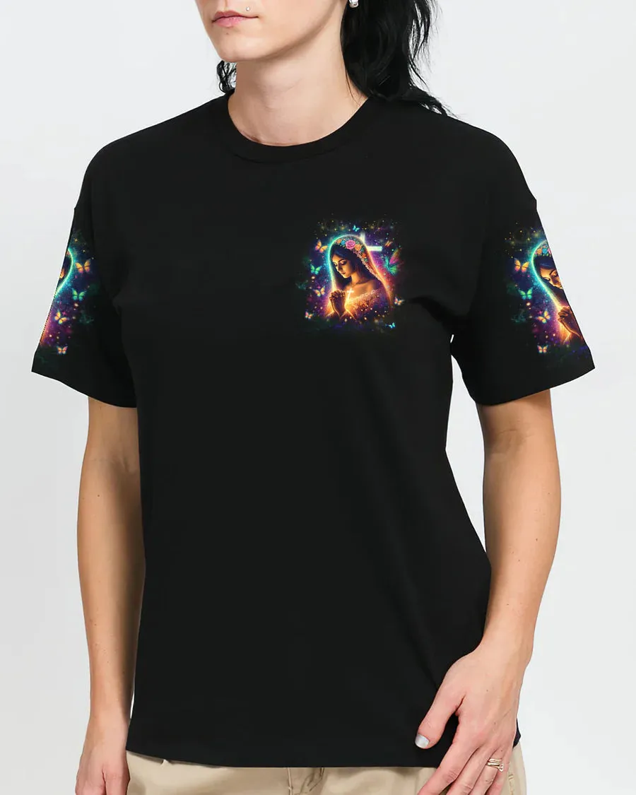 Christianartbag 3D T-Shirt For Women, I Believe In God Women's All Over Print Shirt, Christian Shirt, Faithful Fashion, 3D Printed Shirts for Christian Women, CABDS01221223