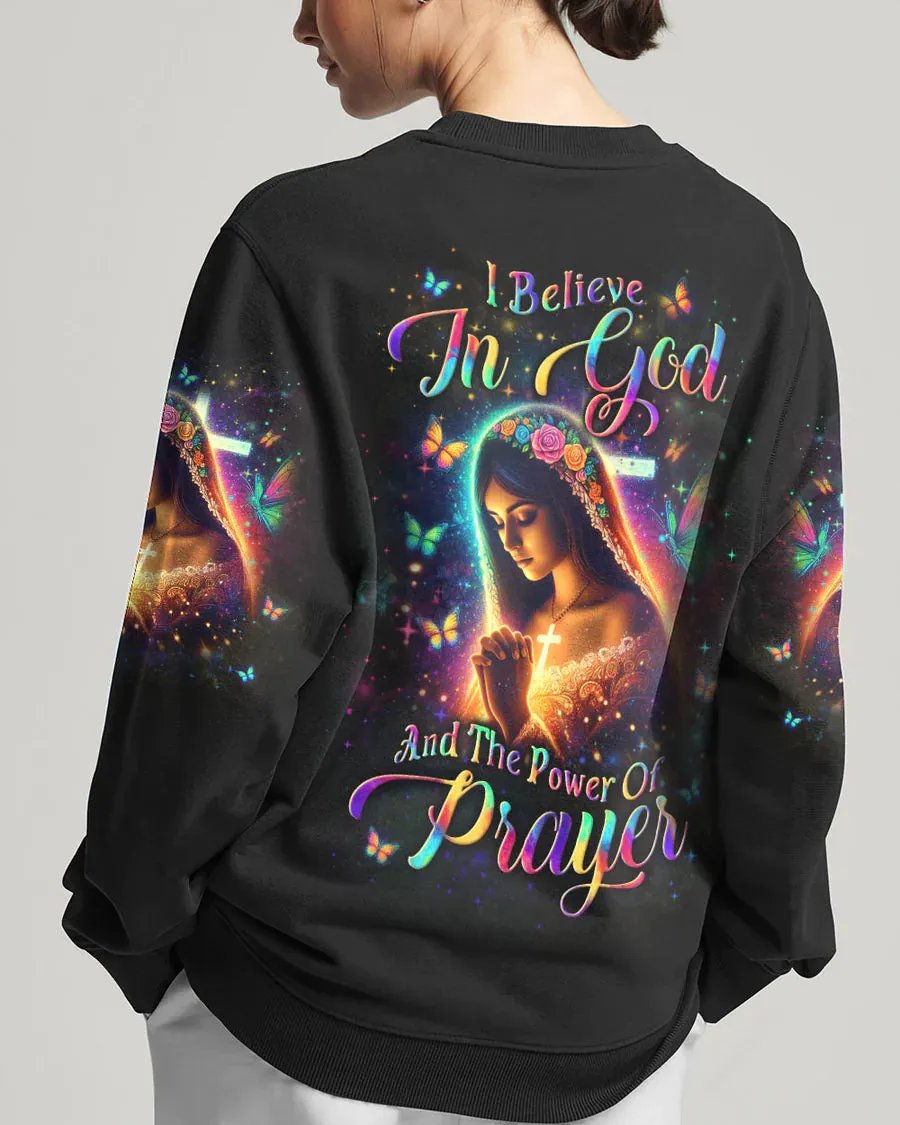 Christianartbag 3D T-Shirt For Women, I Believe In God Women's All Over Print Shirt, Christian Shirt, Faithful Fashion, 3D Printed Shirts for Christian Women, CABDS01221223