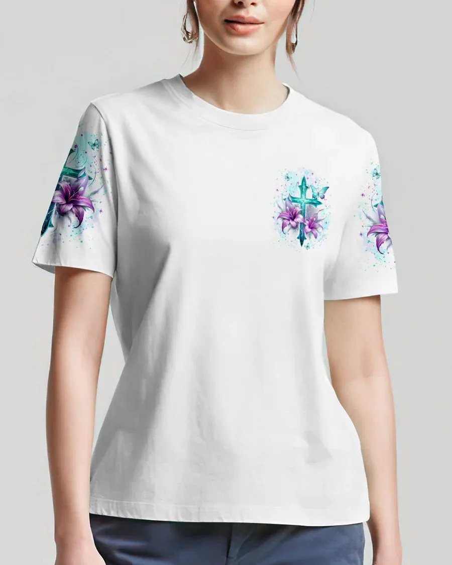 Christianartbag 3D T-Shirt For Women, I Believe In God Women's All Over Print Shirt, Christian Shirt, Faithful Fashion, 3D Printed Shirts for Christian Women, CABDS01261223