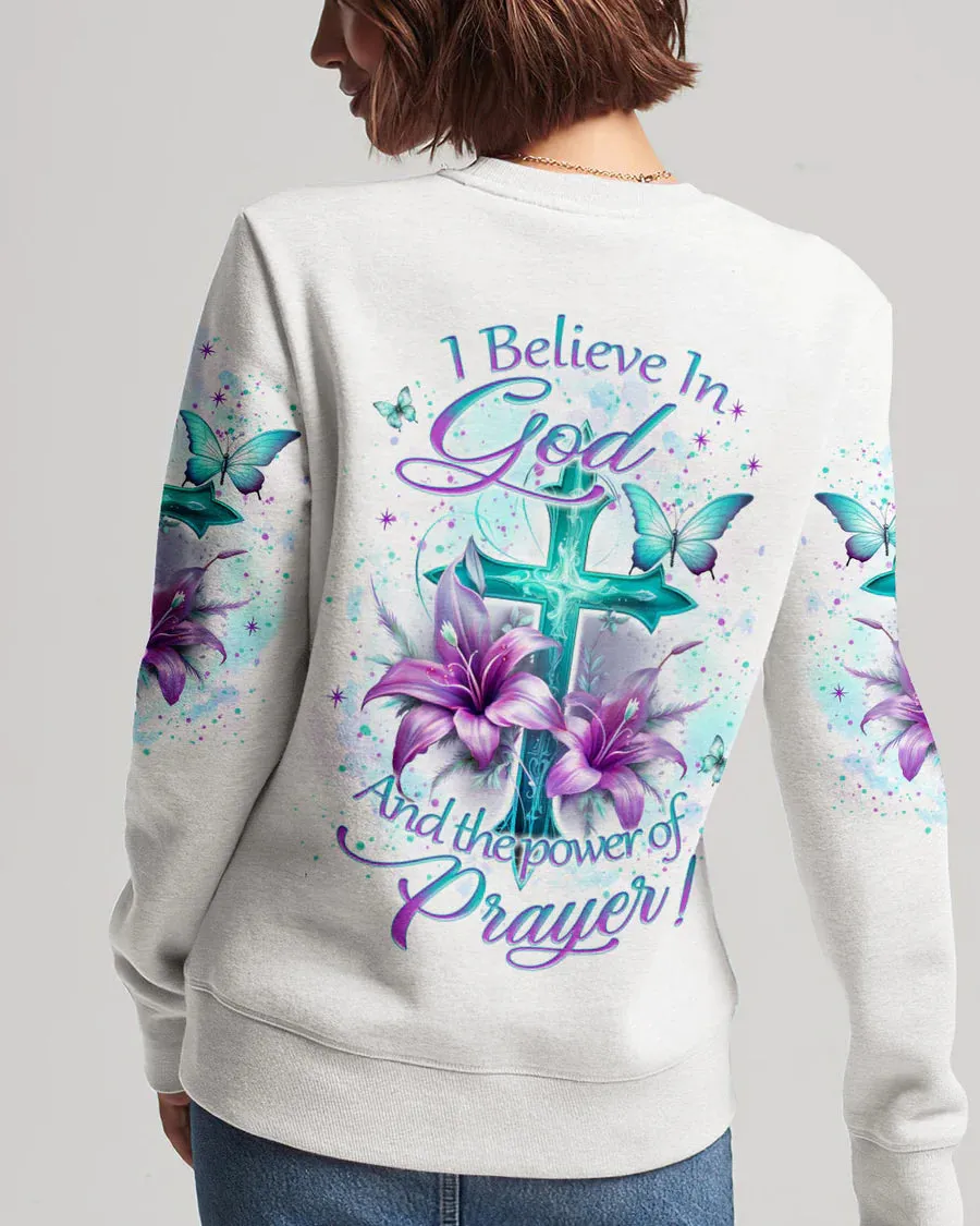 Christianartbag 3D T-Shirt For Women, I Believe In God Women's All Over Print Shirt, Christian Shirt, Faithful Fashion, 3D Printed Shirts for Christian Women, CABDS01261223