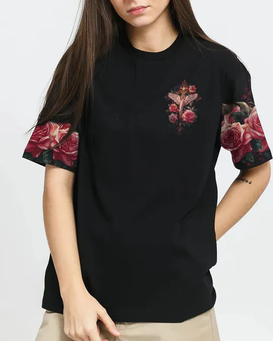 Christianartbag 3D T-Shirt For Women, Walk By Faith Not By Sight Women's All Over Print Shirt, Christian Shirt, Faithful Fashion, 3D Printed Shirts for Christian Women