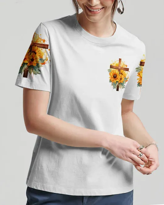 Christianartbag 3D T-Shirt For Women, With God All Things Are Possible, Christian Shirt, Faithful Fashion, 3D Printed Shirts for Christian Women