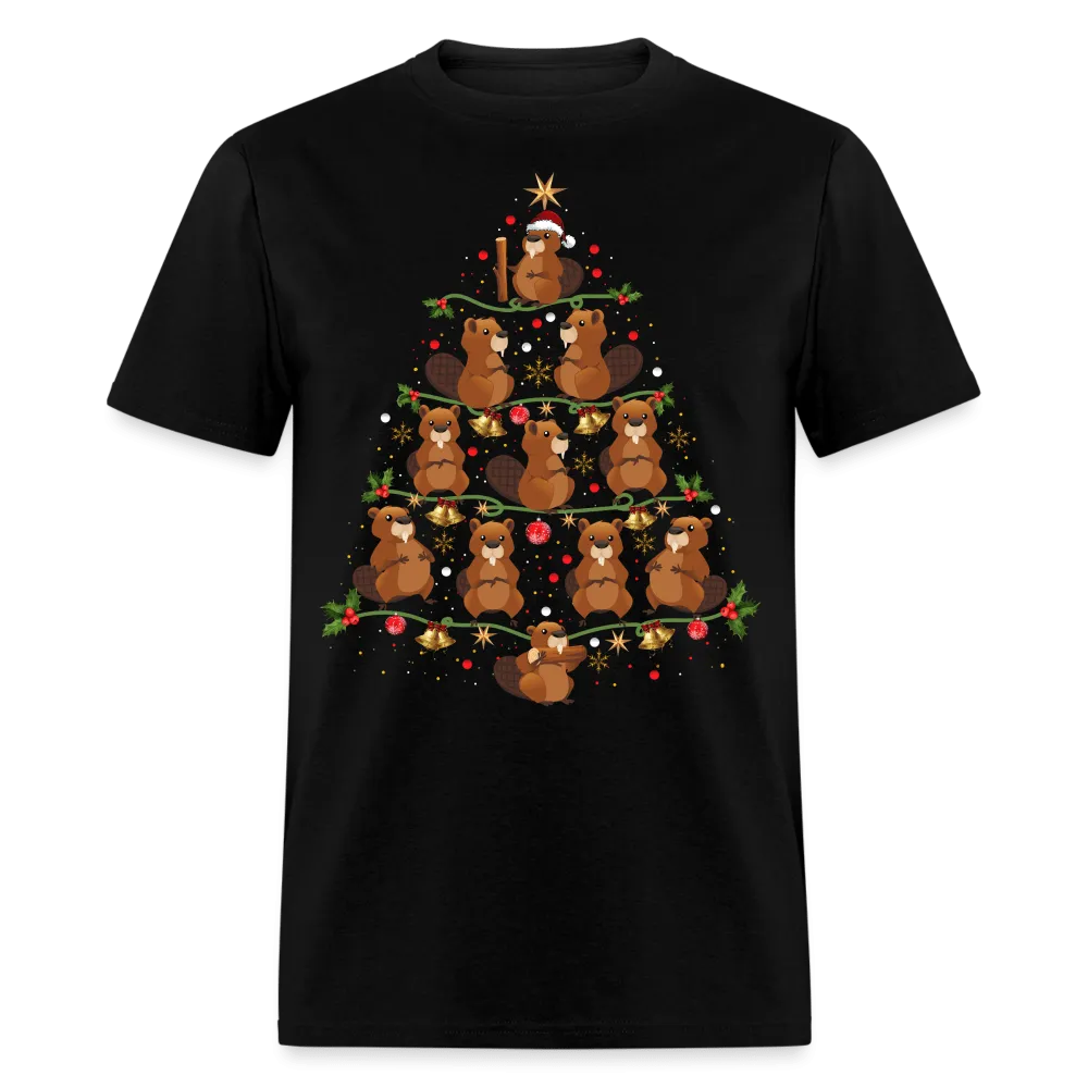 Christmas - Beaver Christmas Tree - Family Shirts Men, Woman Christmas T Shirts