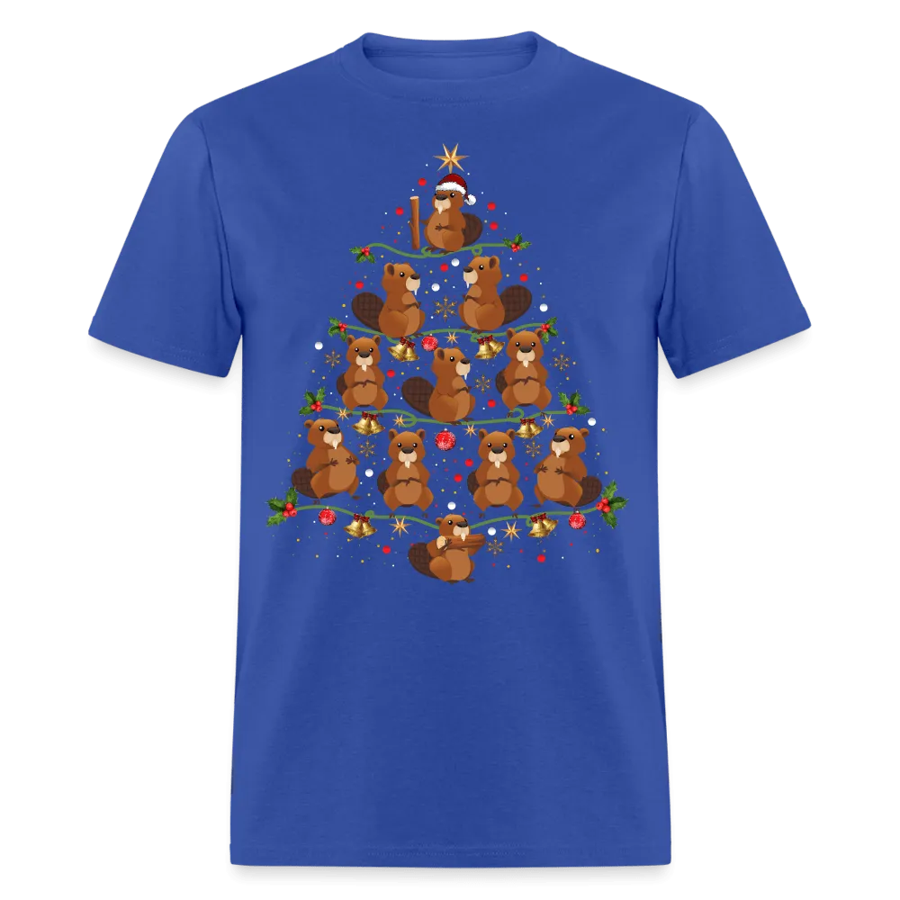 Christmas - Beaver Christmas Tree - Family Shirts Men, Woman Christmas T Shirts