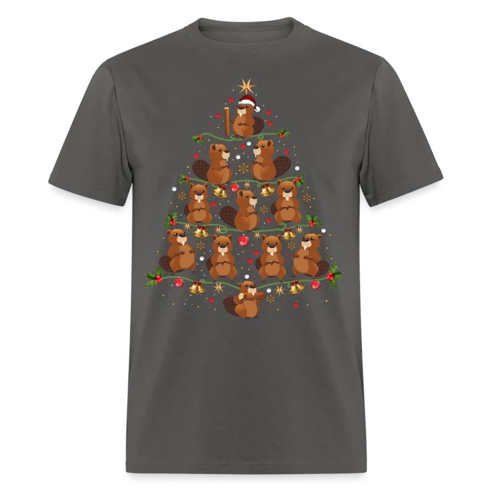 Christmas - Beaver Christmas Tree - Family Shirts Men, Woman Christmas T Shirts