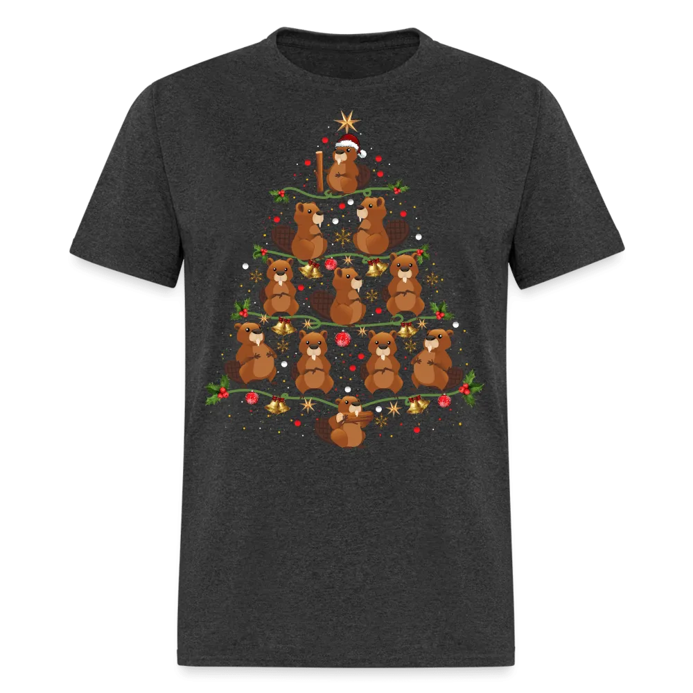 Christmas - Beaver Christmas Tree - Family Shirts Men, Woman Christmas T Shirts