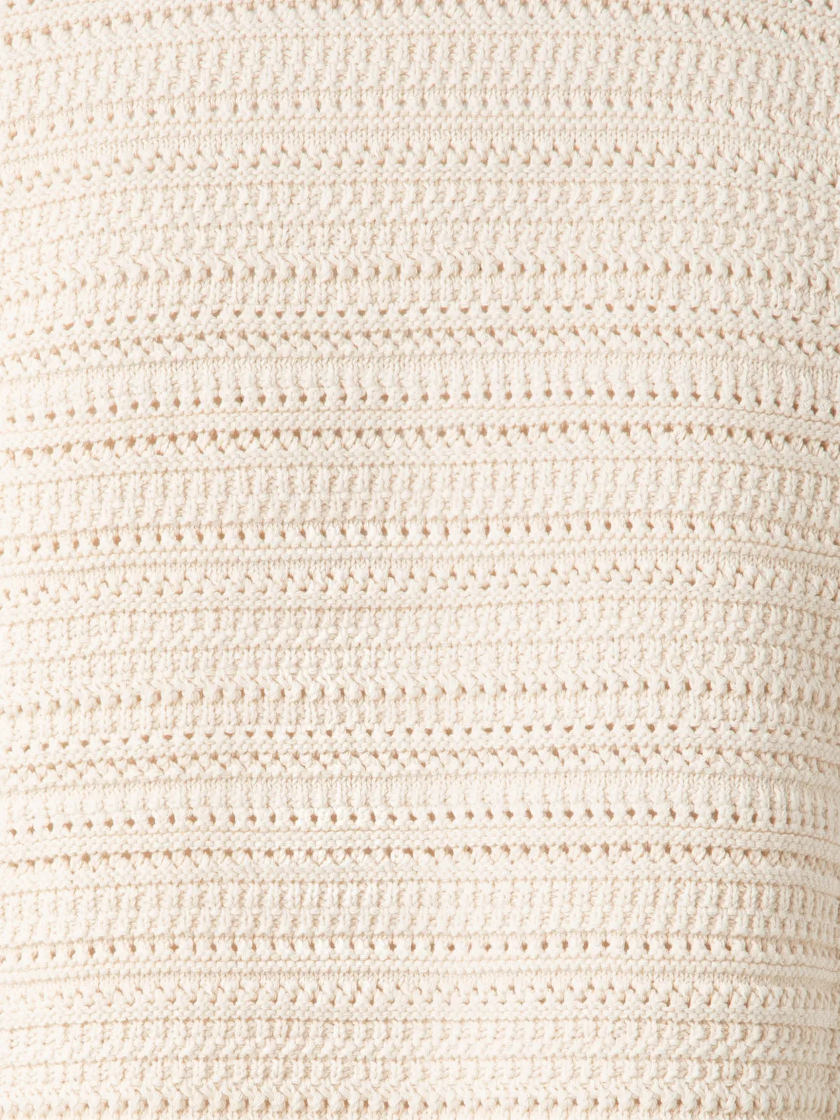 Chunky Cotton Knit Top with Contrast Trim