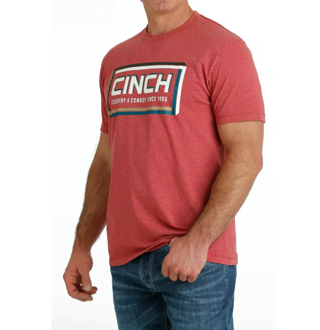 Cinch Mens 'Country and Cowboy' T-Shirt - Red