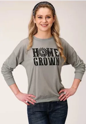 CL03-038-0513-0189 Ladies L/S Shirt Boxy Fit "Home Grown"