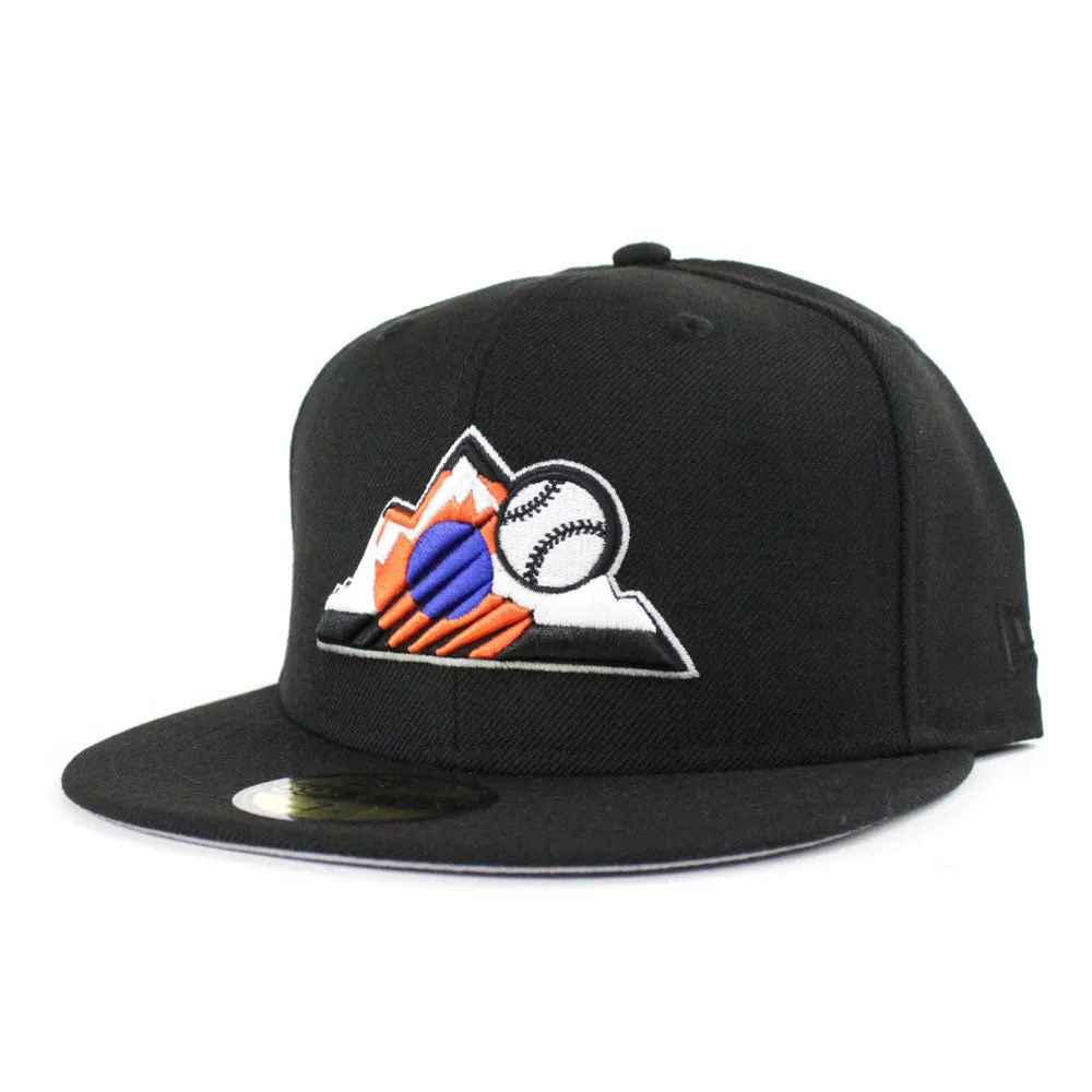 Colorado Rockies New Era 59Fifty Fitted Hat (Black Orange Blue Gray Under Brim)