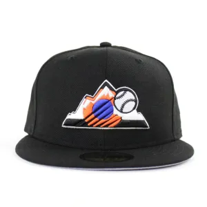 Colorado Rockies New Era 59Fifty Fitted Hat (Black Orange Blue Gray Under Brim)