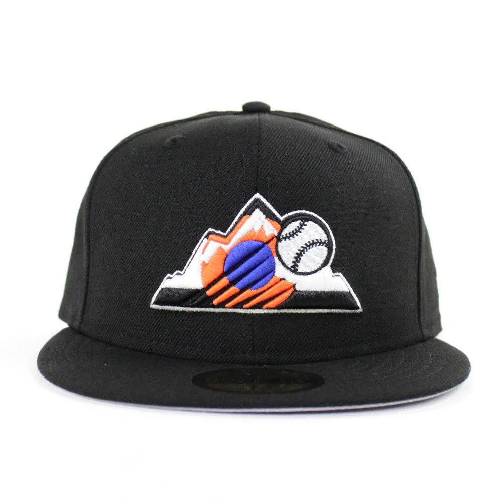 Colorado Rockies New Era 59Fifty Fitted Hat (Black Orange Blue Gray Under Brim)