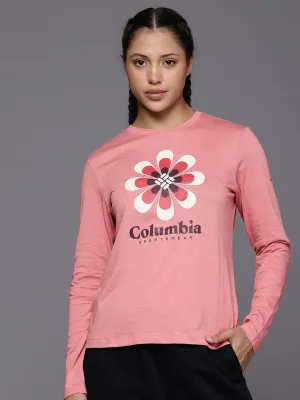 Columbia Womens Pink Trek Relaxed Long Sleeve Tshirt