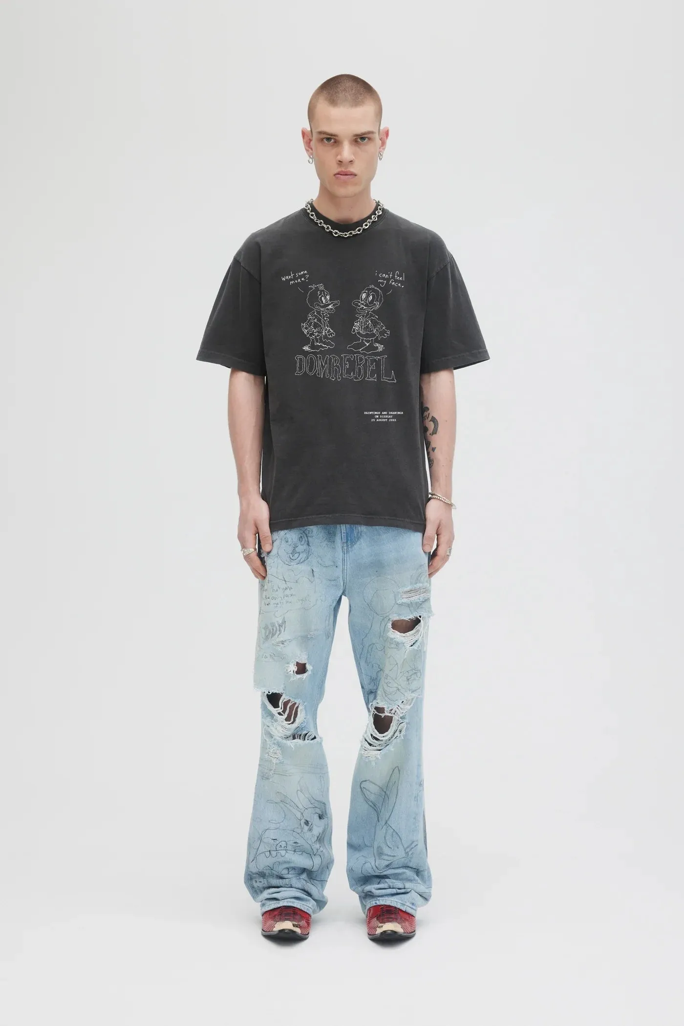 Comic Pals T-Shirt Faded Black
