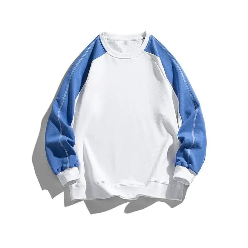 Contrasting Color Round Neck Sweatshirt