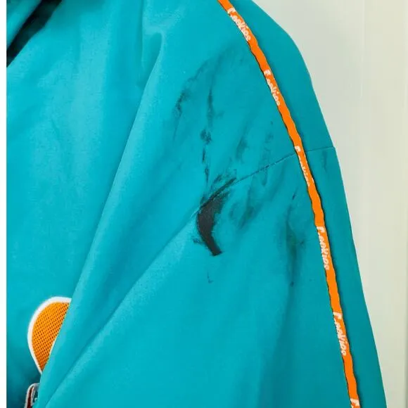 Cookies Teal Zip Up Windbreaker Size Large‎ Windy Cozy Warm