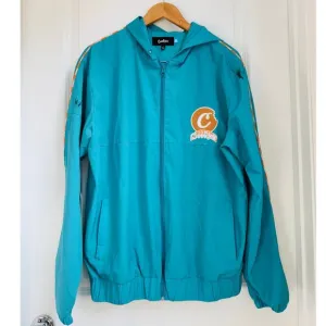 Cookies Teal Zip Up Windbreaker Size Large‎ Windy Cozy Warm