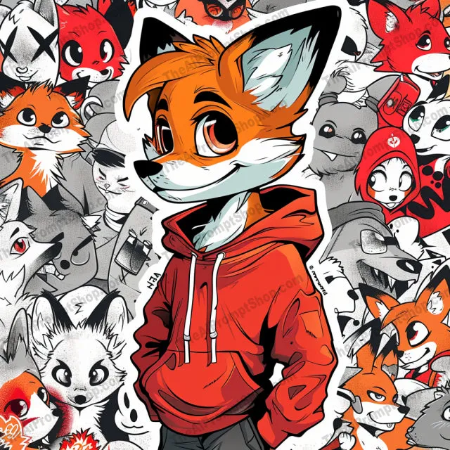 Cool Animals in Hoodies AI MidJourney Image Prompt, 8762