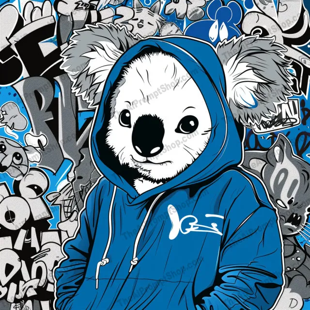 Cool Animals in Hoodies AI MidJourney Image Prompt, 8762