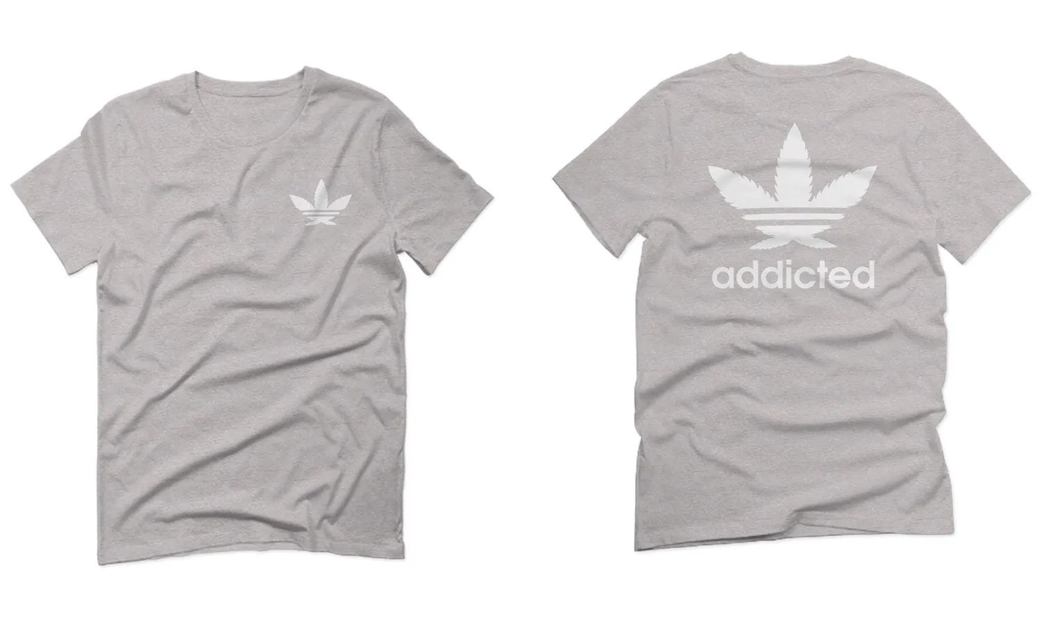Cool Marijuana Weed Leaf Stoner Day Front and Back For men T Shirt