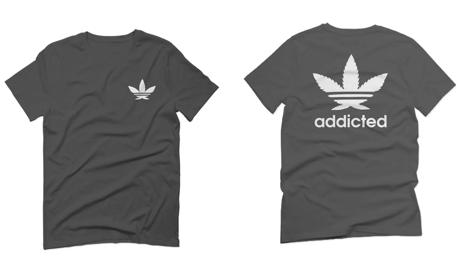 Cool Marijuana Weed Leaf Stoner Day Front and Back For men T Shirt