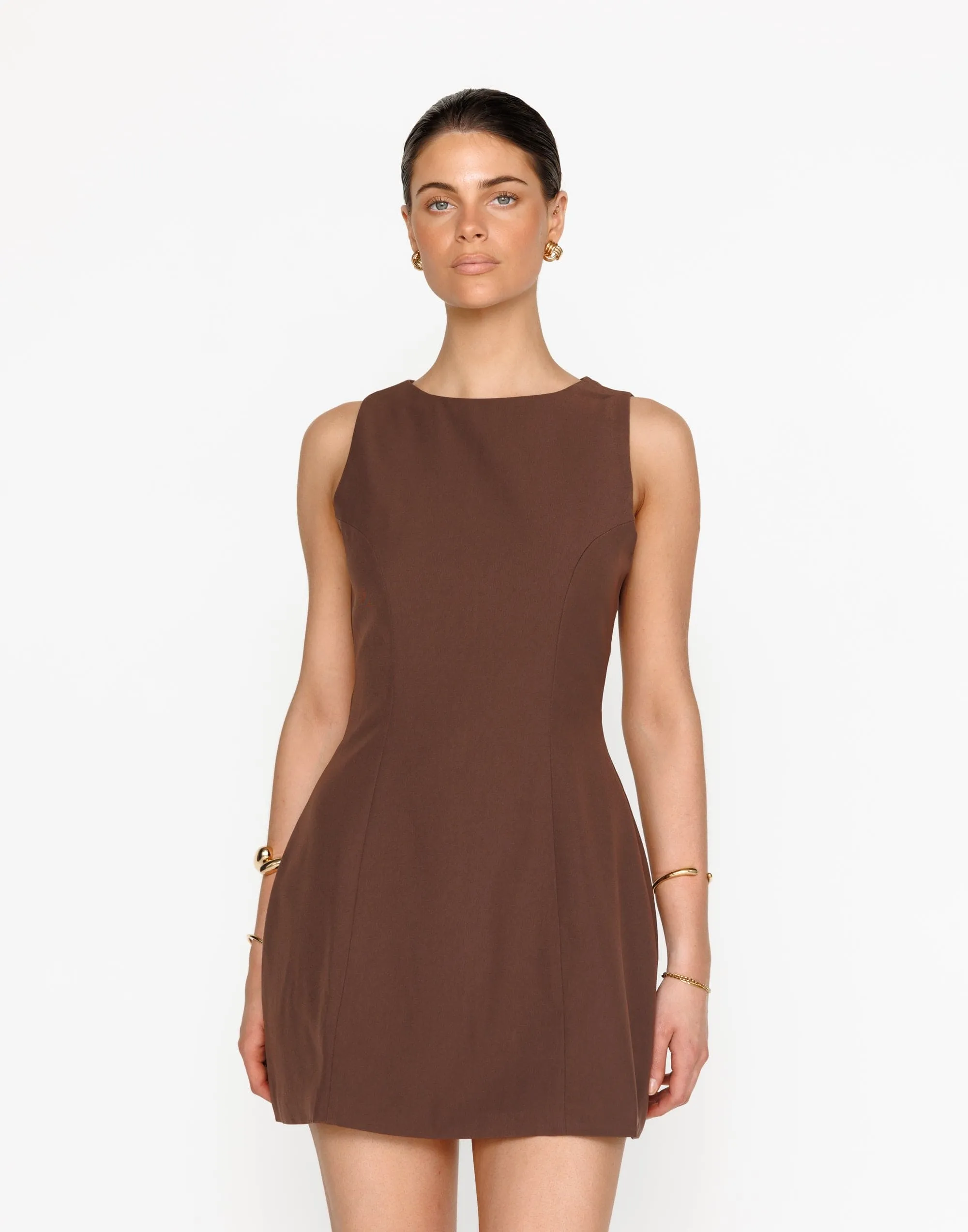 Cordelia Mini Dress (Cocoa)