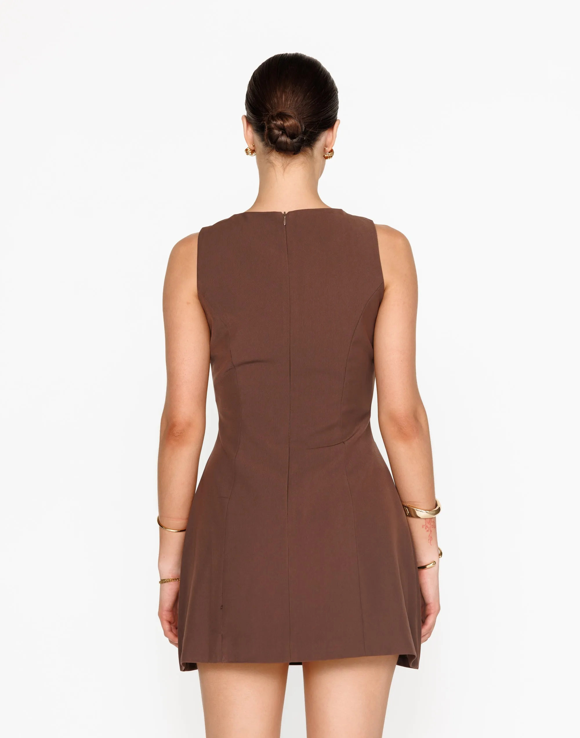 Cordelia Mini Dress (Cocoa)