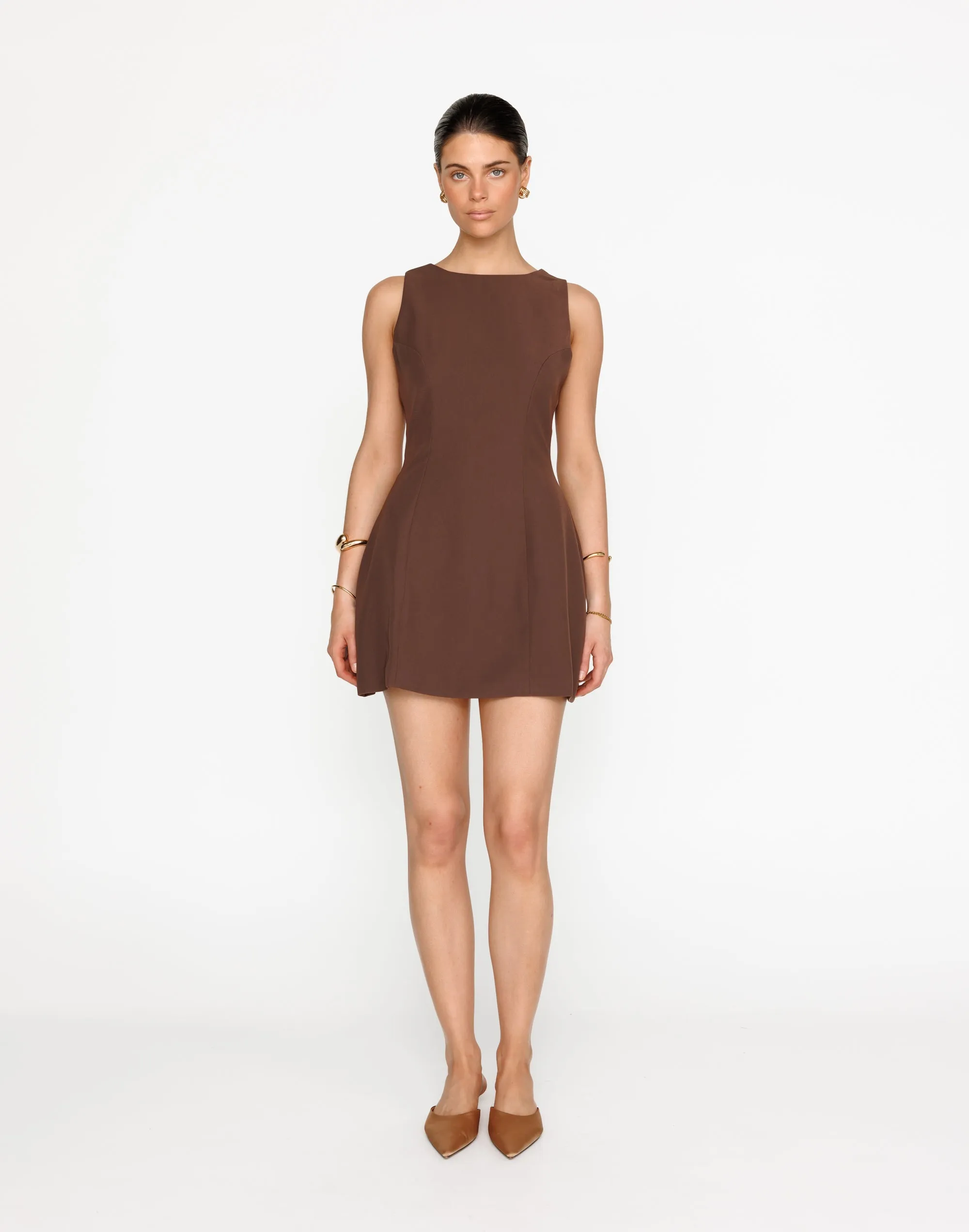 Cordelia Mini Dress (Cocoa)