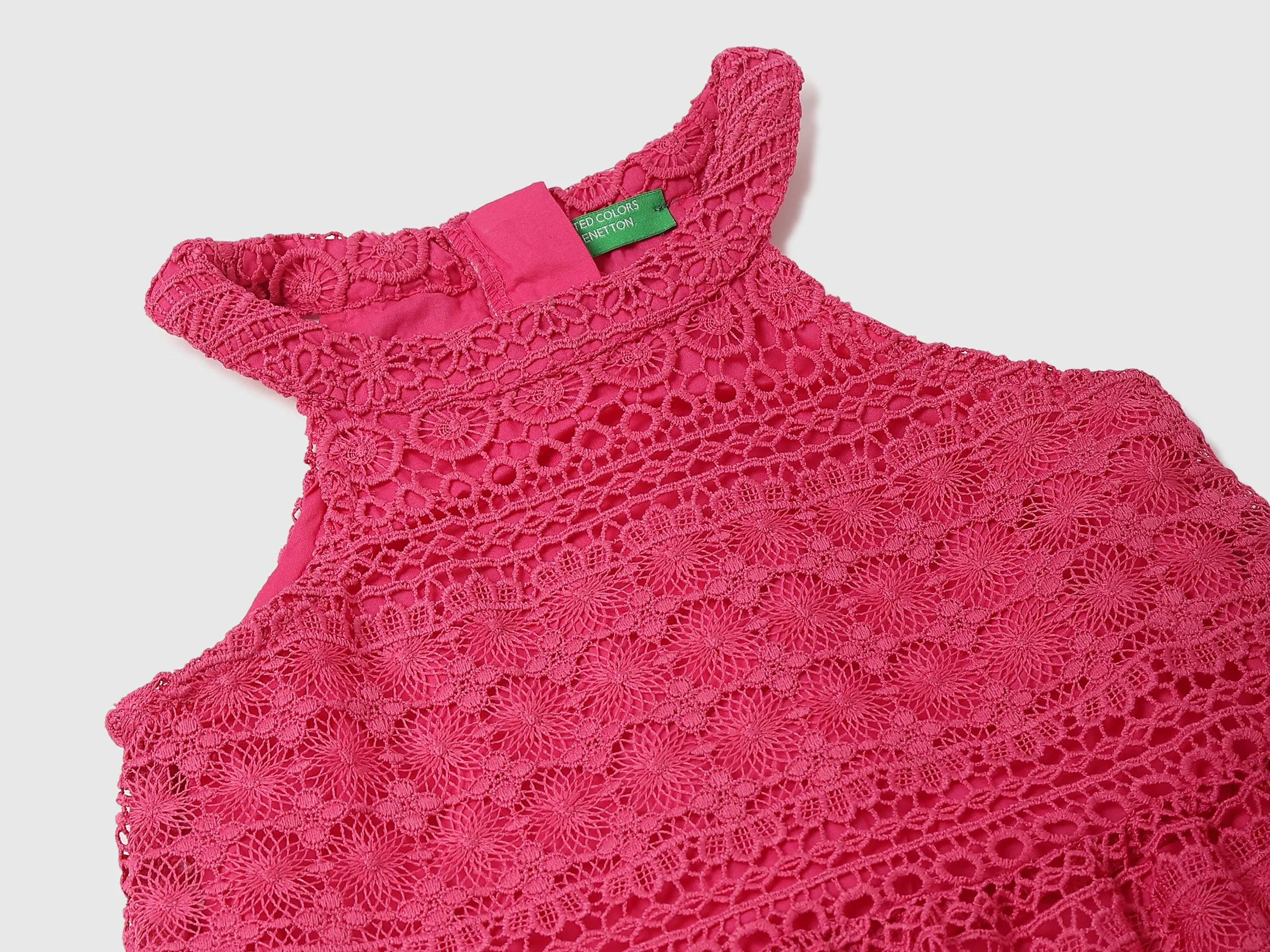 Cotton Embroidery Halter Neck Girls Dresses