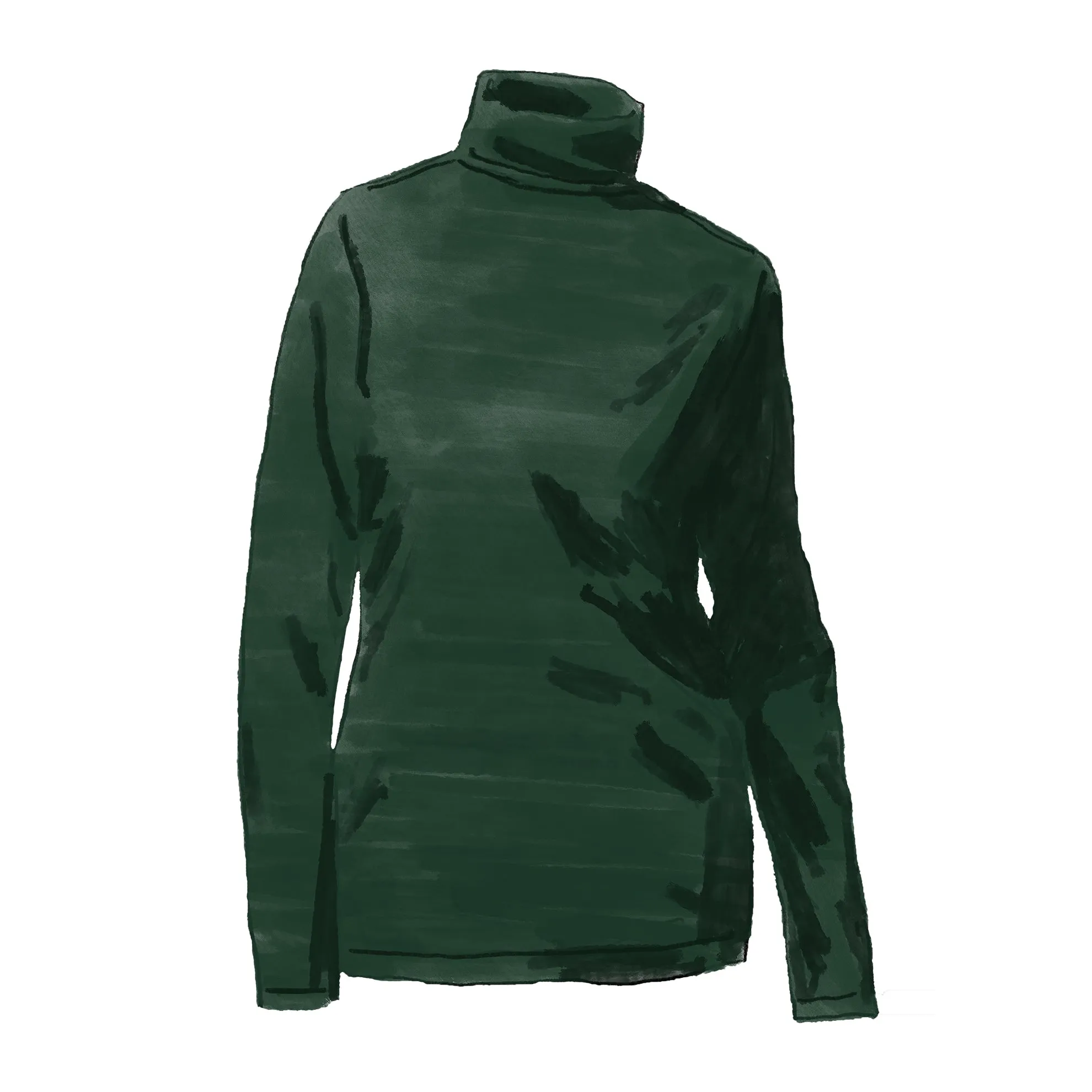 Cotton Jersey Turtleneck