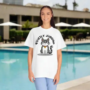 Cozy Comfort Colors Cat Quietly Judging Tee