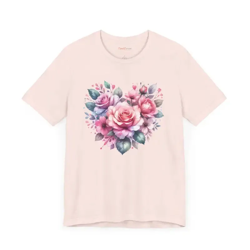 Cozy Hearts and Roses Short Sleeve Tee