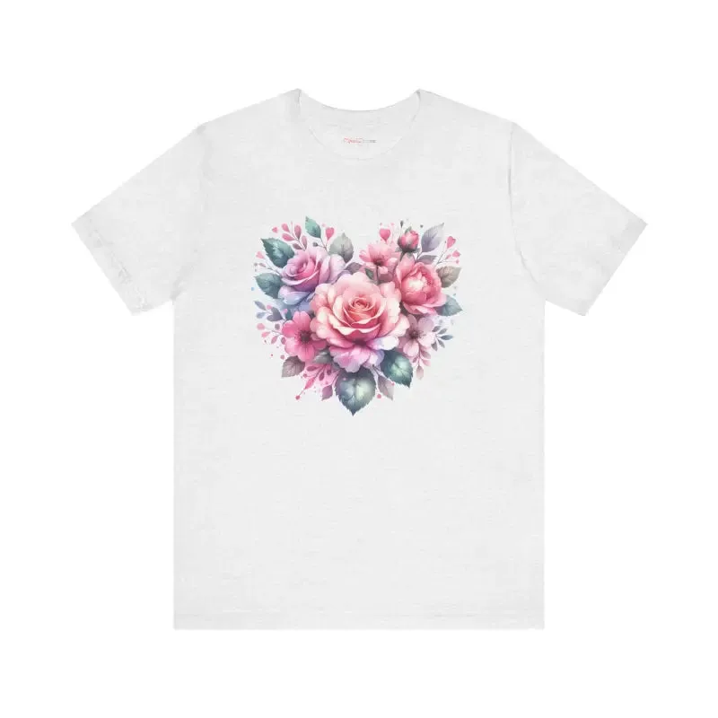 Cozy Hearts and Roses Short Sleeve Tee