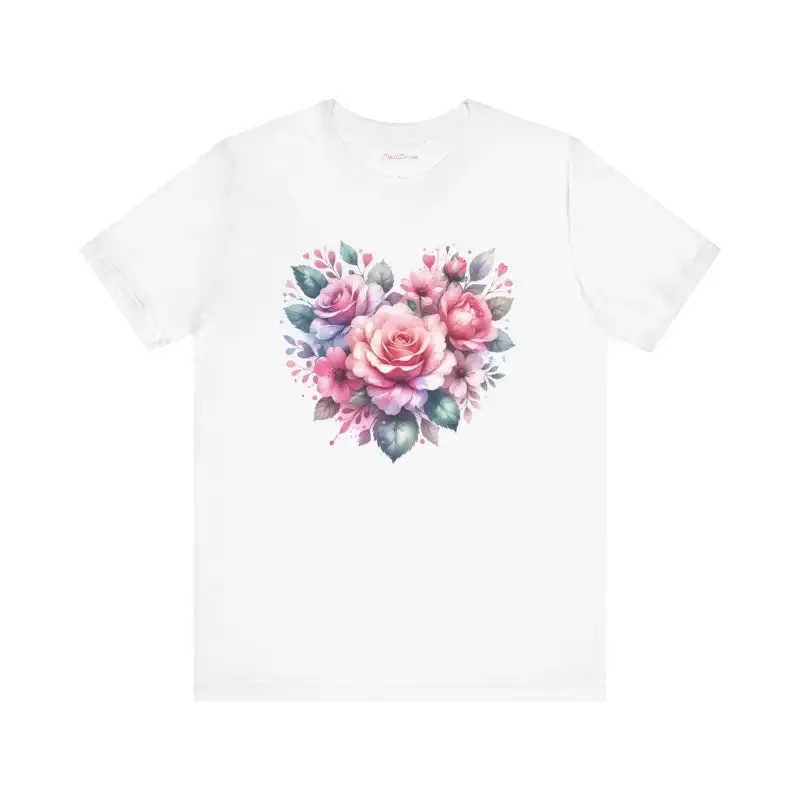 Cozy Hearts and Roses Short Sleeve Tee