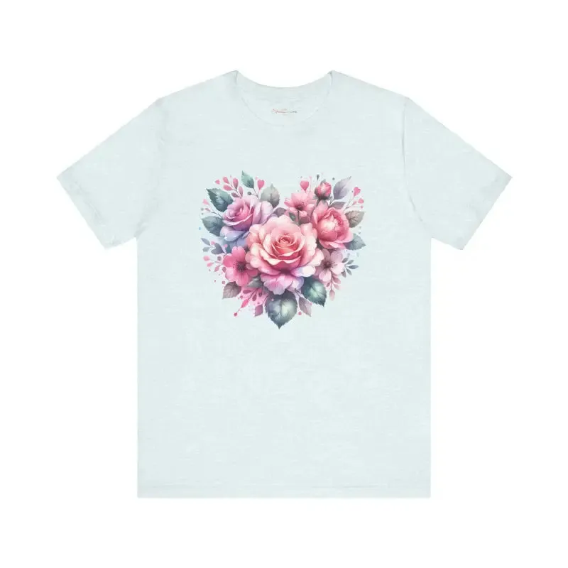 Cozy Hearts and Roses Short Sleeve Tee