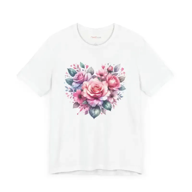 Cozy Hearts and Roses Short Sleeve Tee