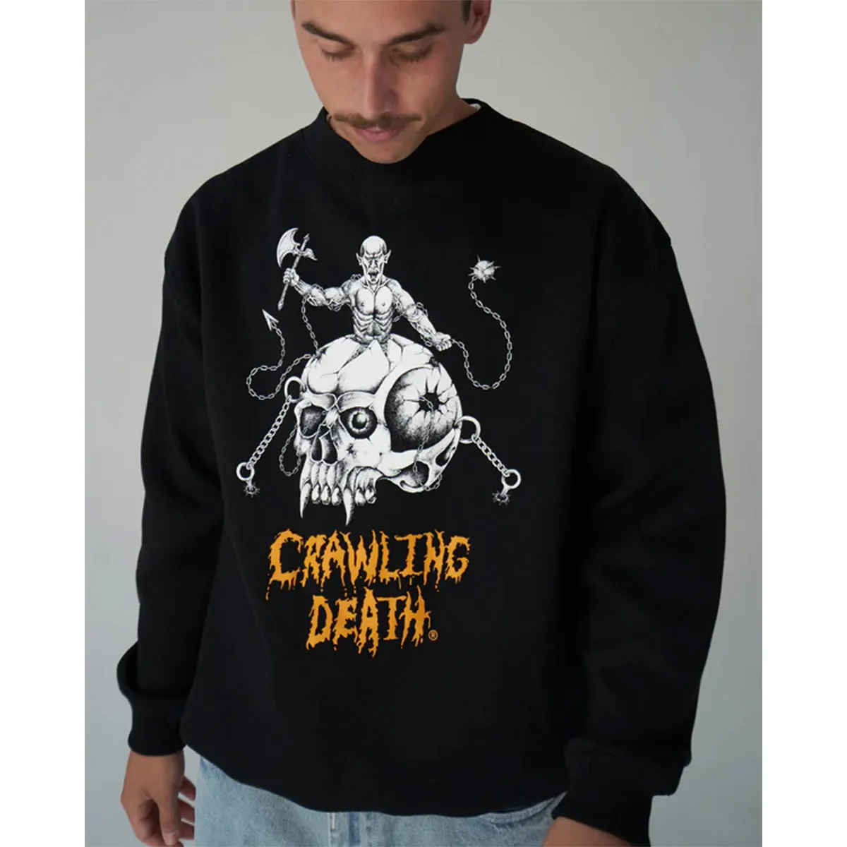 Crawling Death - Skull Fighter Crew Black