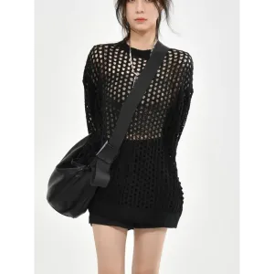 Crochet Knit Sweater Embracing Grunge Aesthetic and Comfort