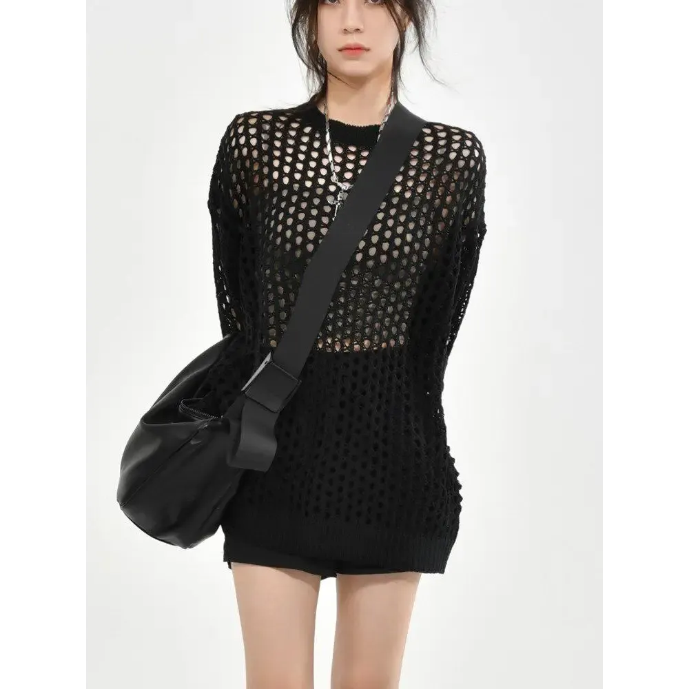 Crochet Knit Sweater Embracing Grunge Aesthetic and Comfort