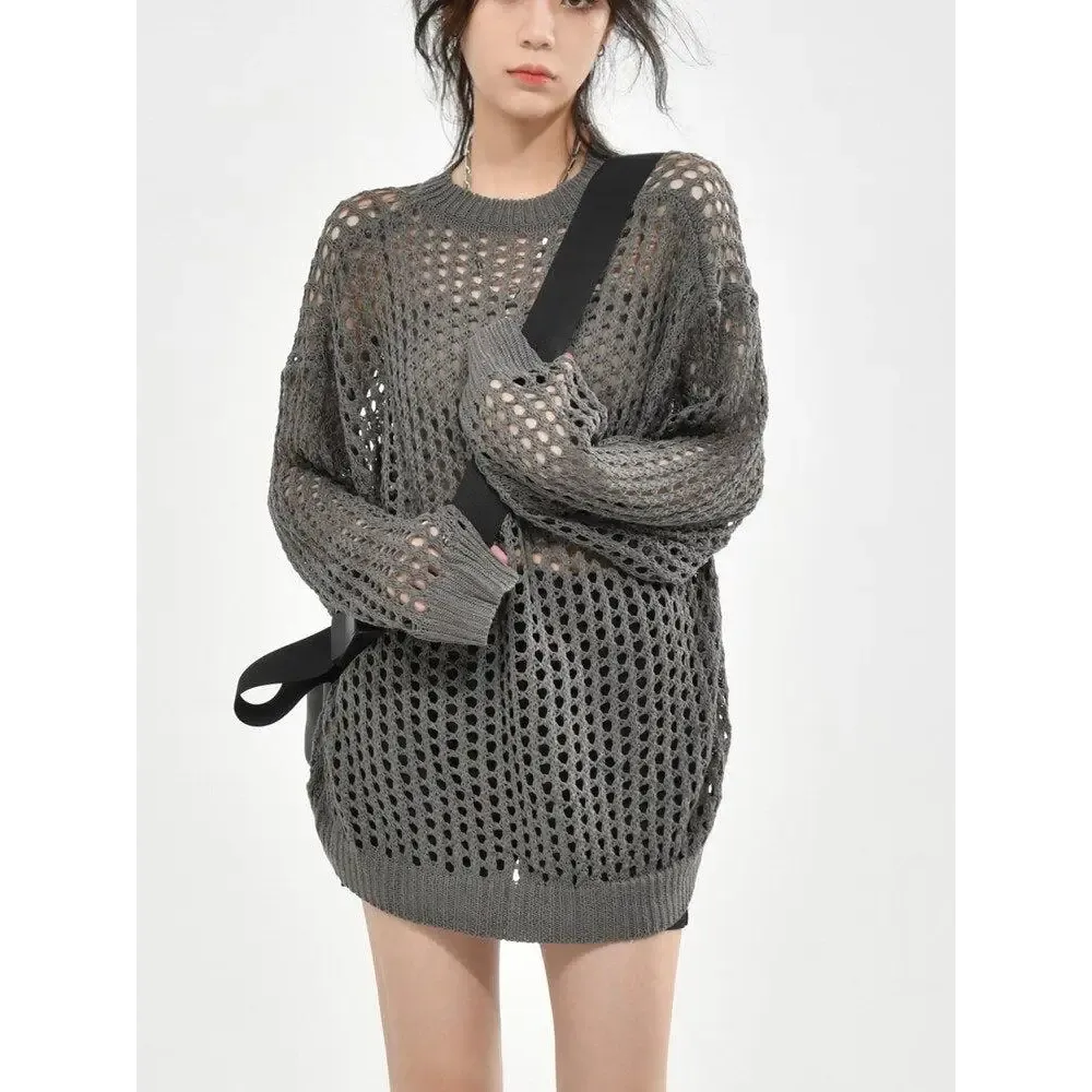 Crochet Knit Sweater Embracing Grunge Aesthetic and Comfort