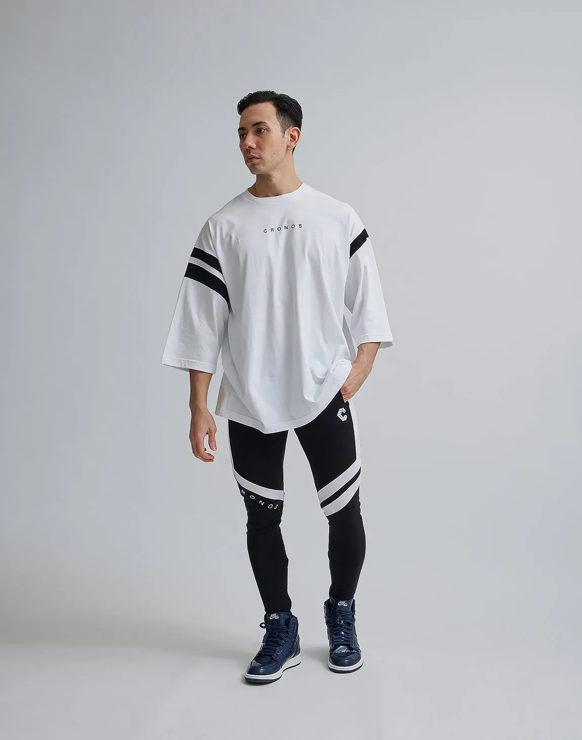 CRONOS LINE OVERSIZE T-SHIRTS【WHITE】