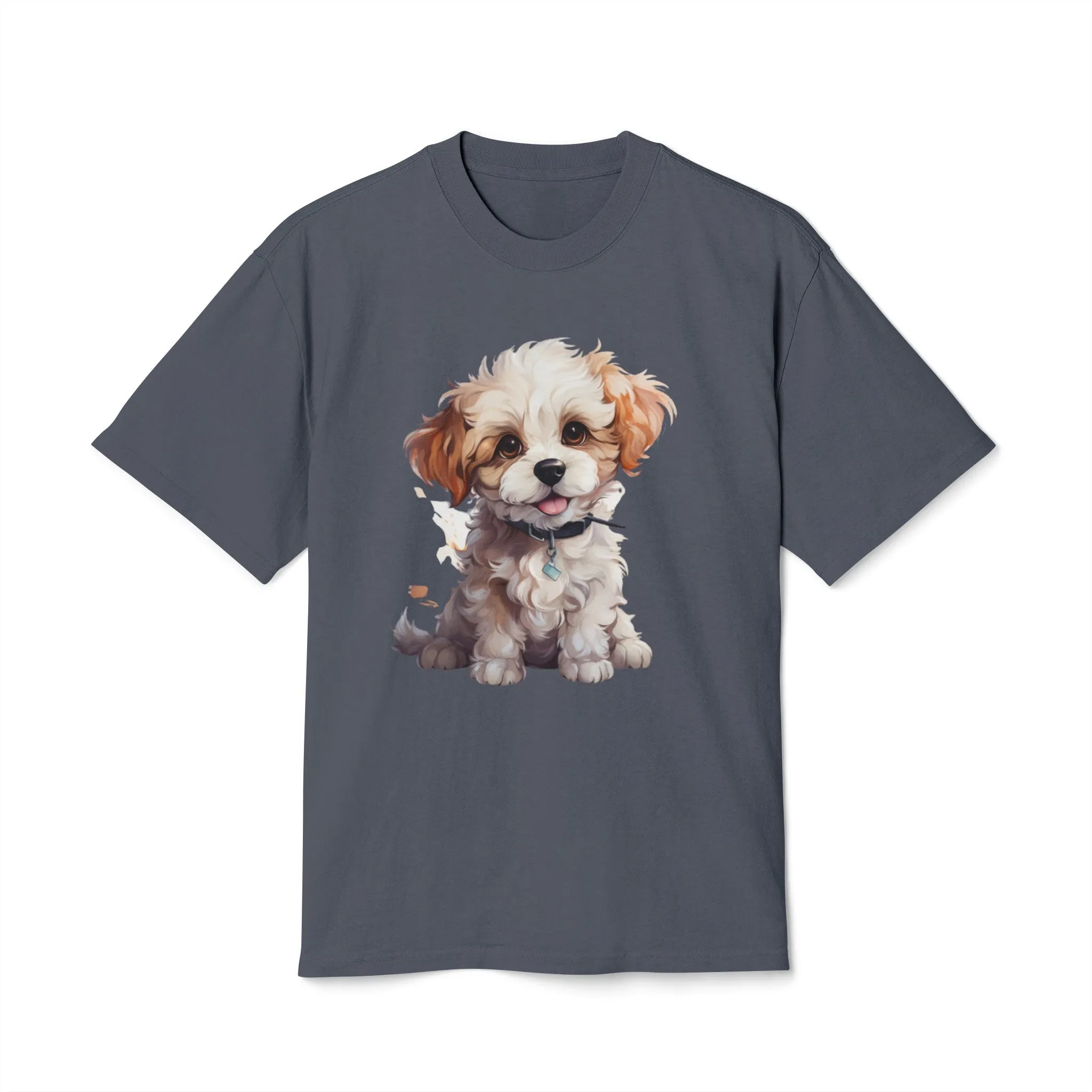 Cute Little Poodle Heavy Faded T Shirt