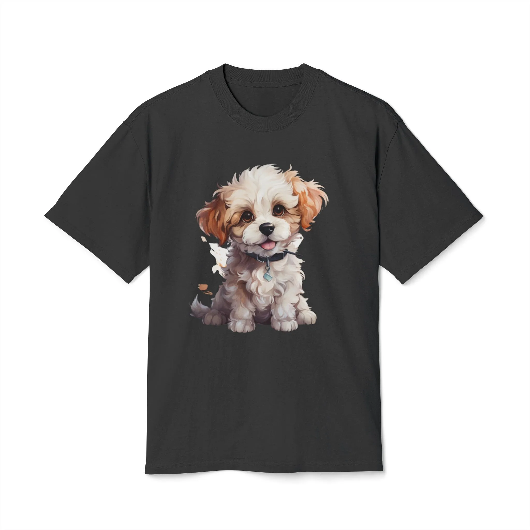 Cute Little Poodle Heavy Faded T Shirt