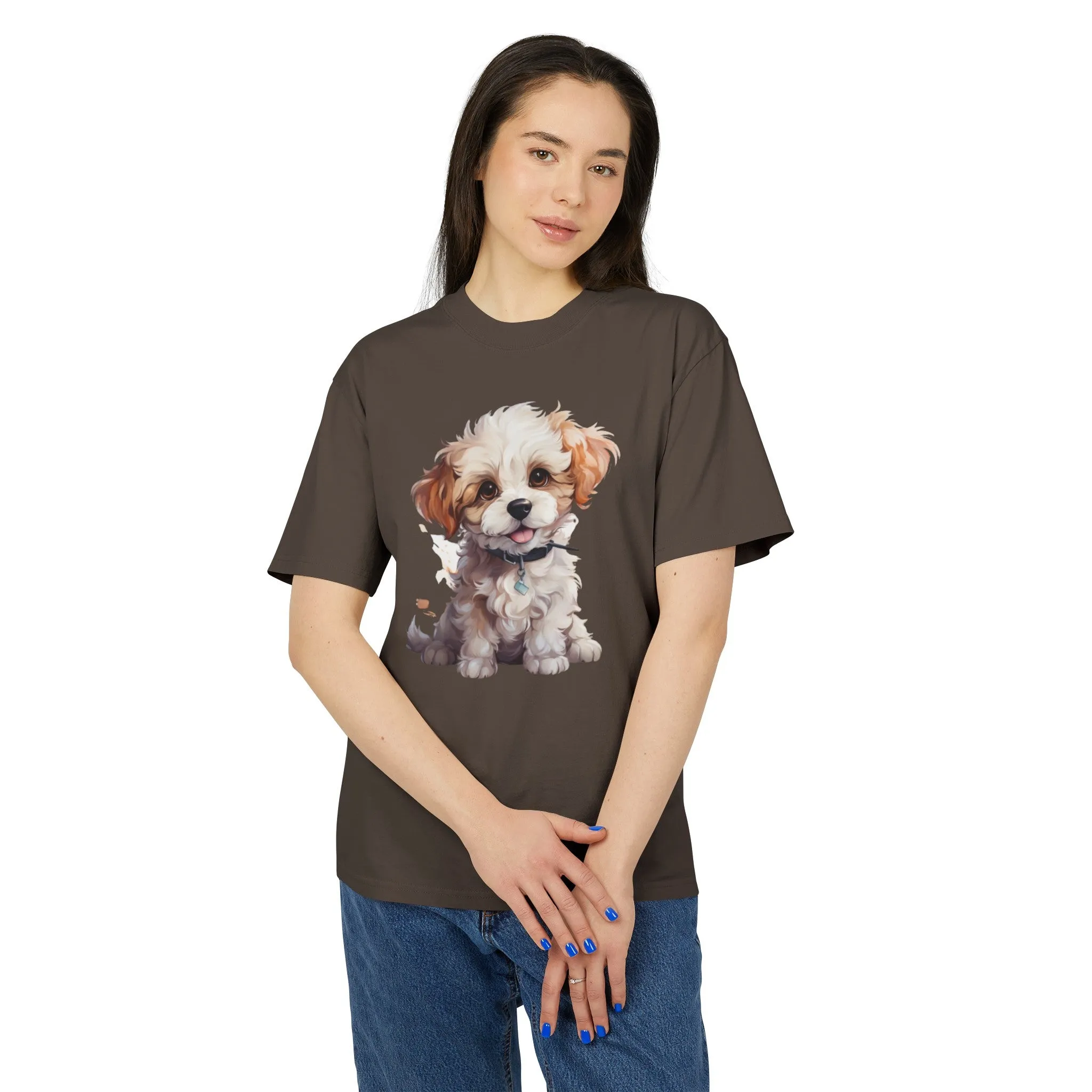 Cute Little Poodle Heavy Faded T Shirt