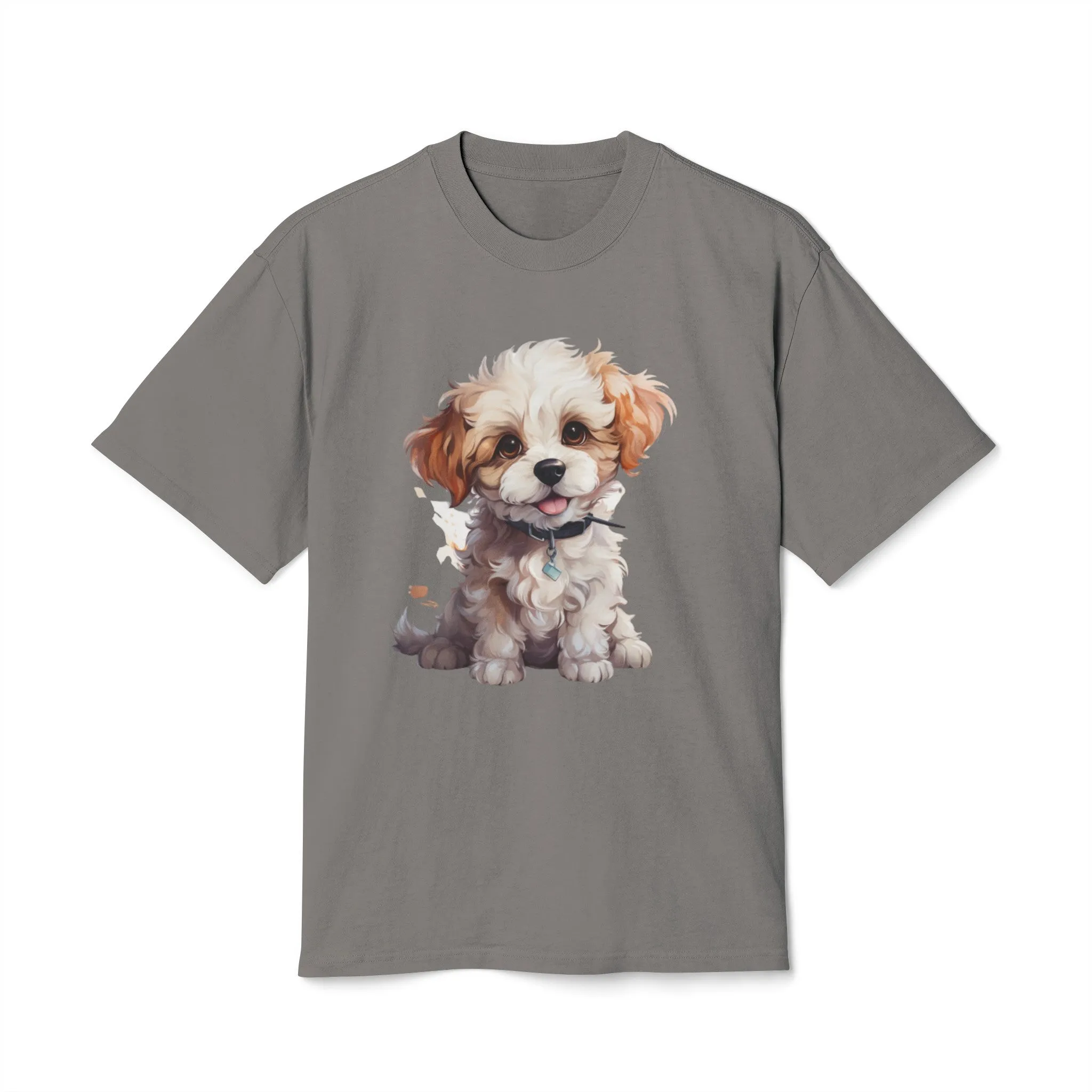 Cute Little Poodle Heavy Faded T Shirt