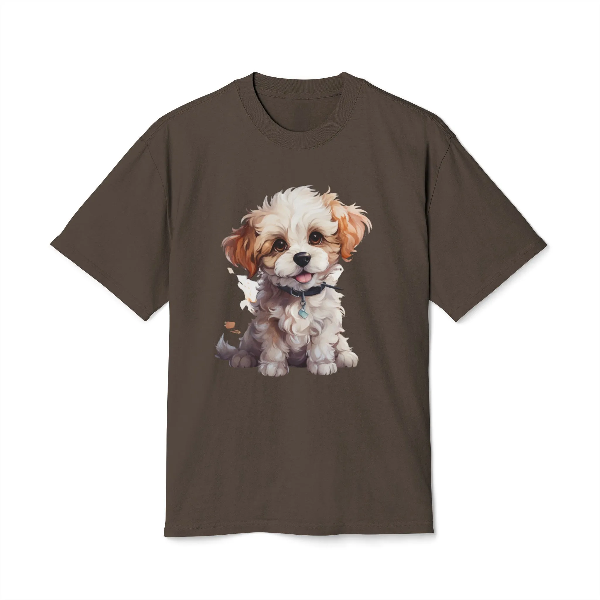 Cute Little Poodle Heavy Faded T Shirt