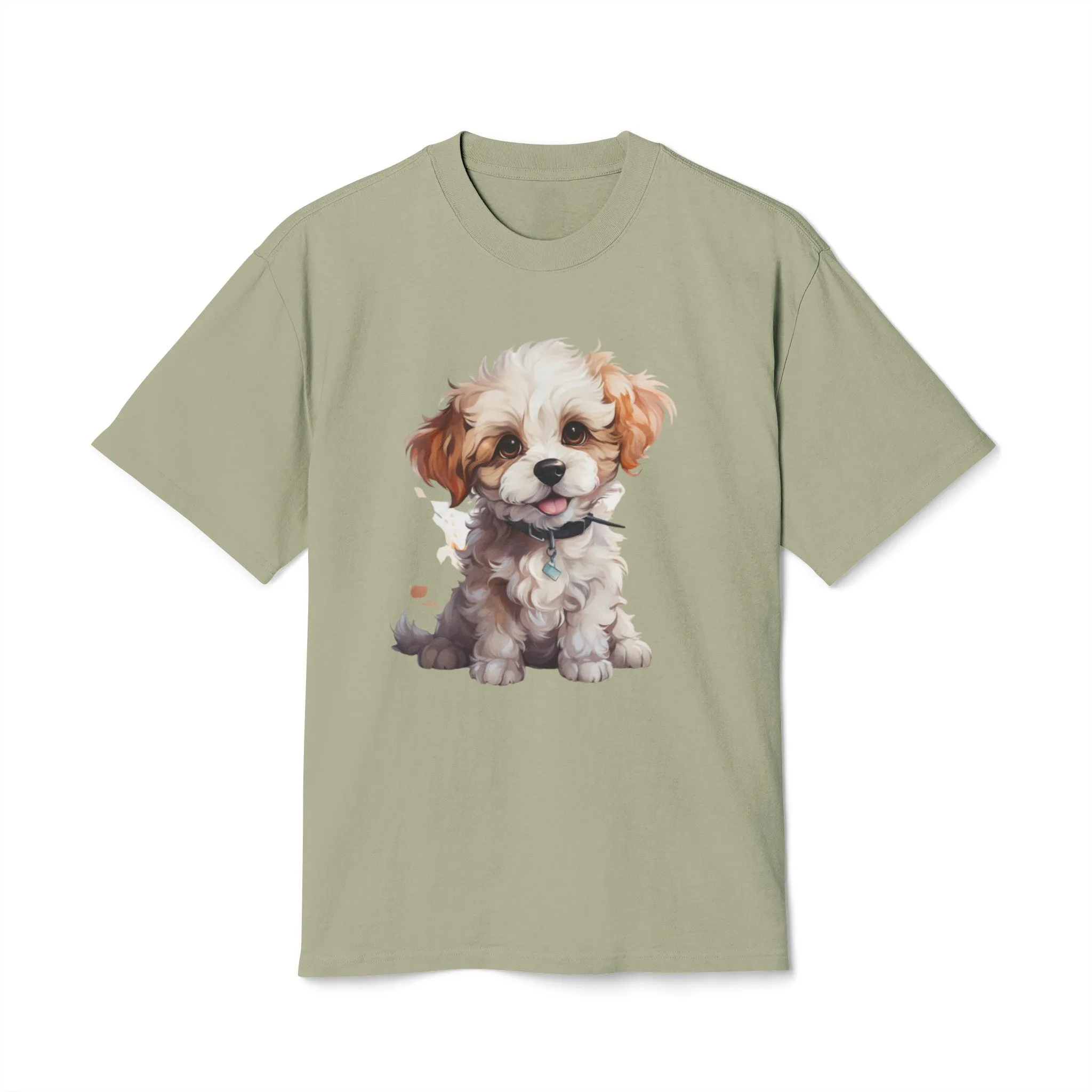 Cute Little Poodle Heavy Faded T Shirt