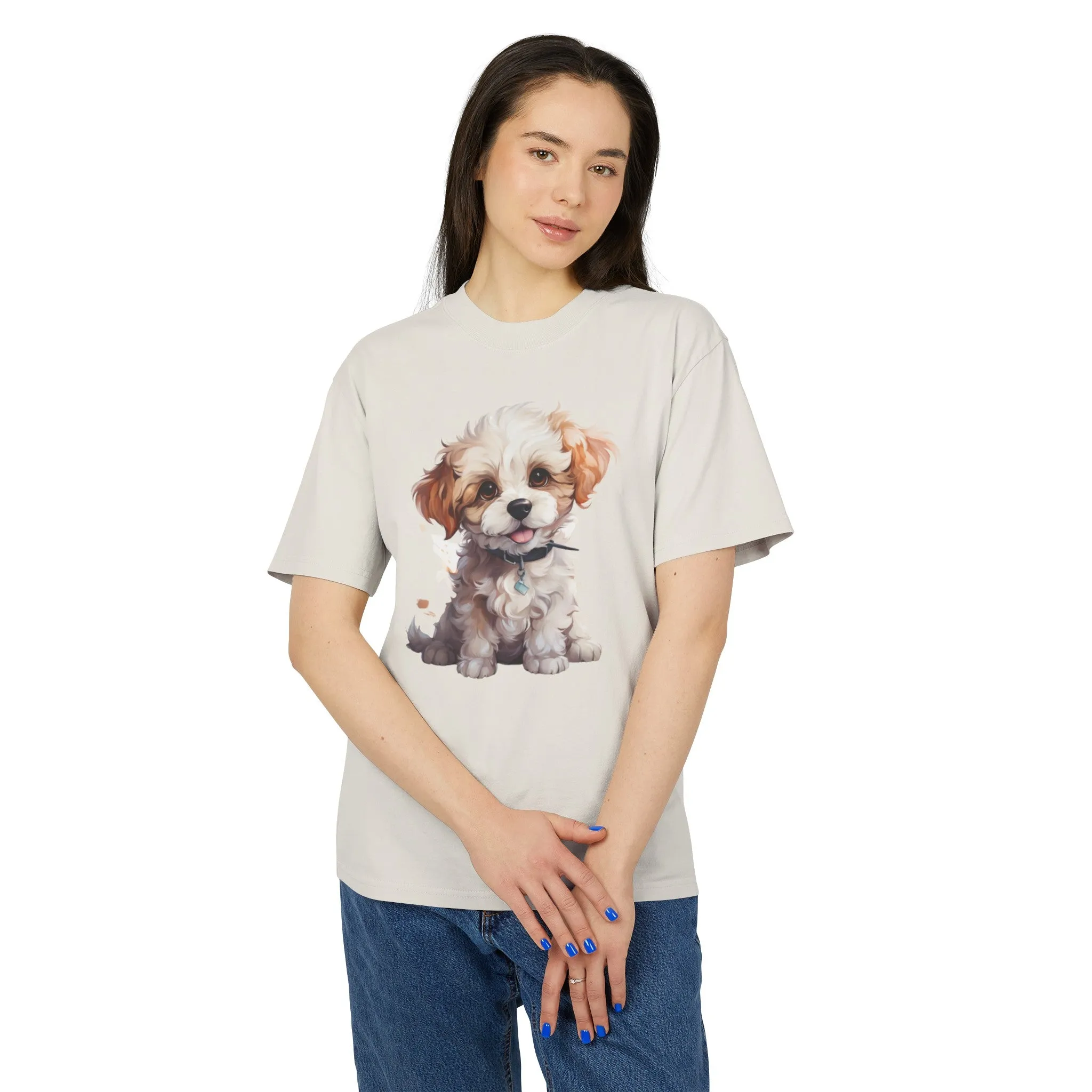 Cute Little Poodle Heavy Faded T Shirt